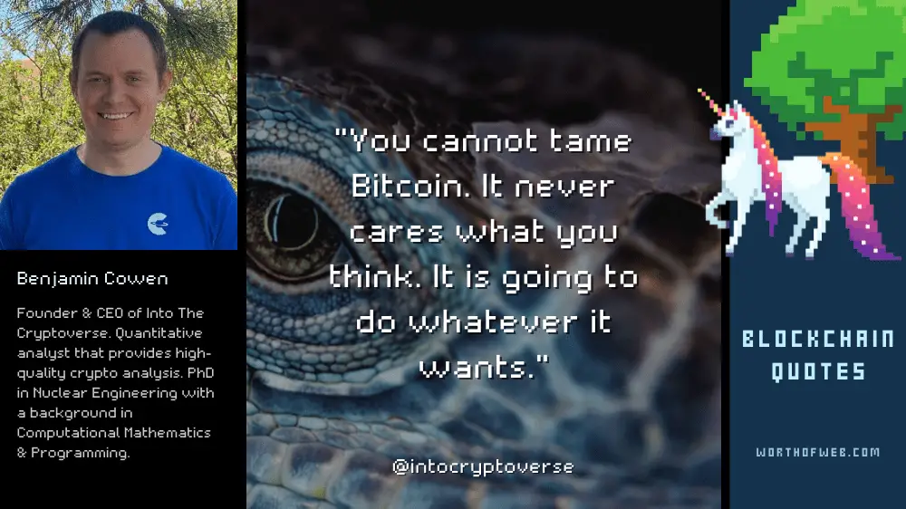 benjamin cowen untamed bitcoin quote